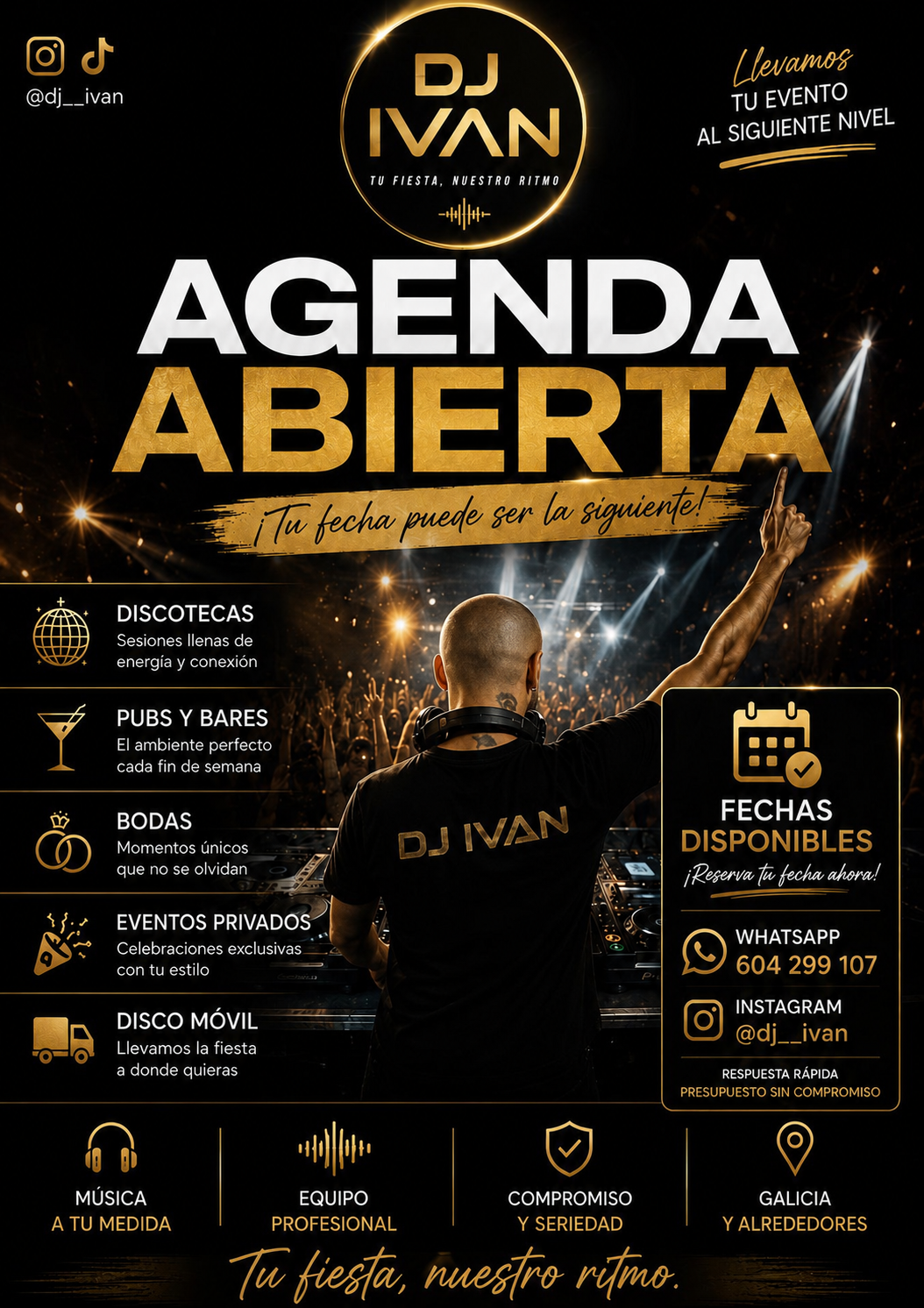 Servicios y agenda de DJ Iván